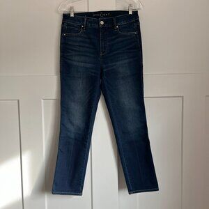 White House Black Market High Rise Straight Crop Jeans
